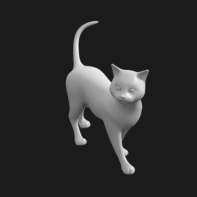 猫人体模型3D模型 - PNG派