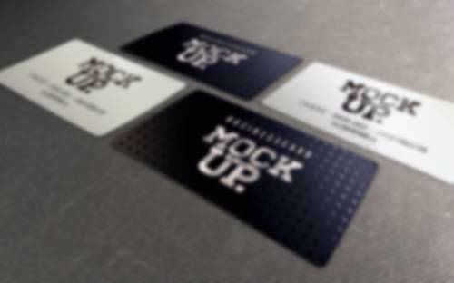 VIP卡名片银行卡展示效果PS样机模板 - PNG派