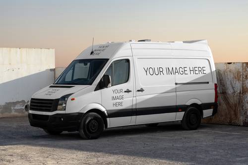 汽车车体广告展示PS样机模板 - PNG派