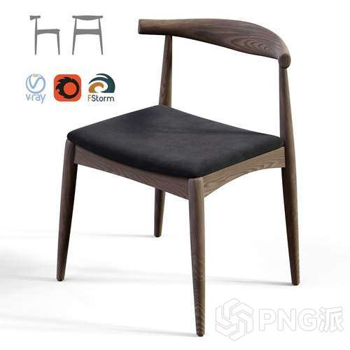 轻奢单椅3D模型 - PNG派