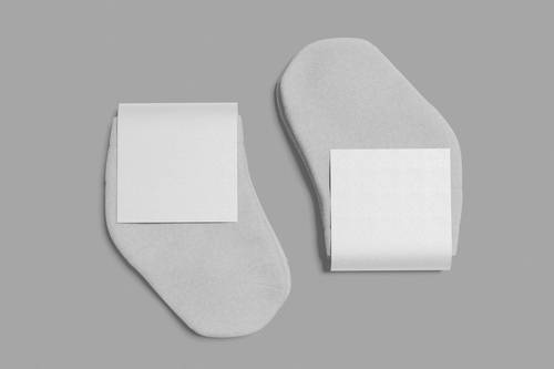 袜子标签折叠效果PS样机模板 - PNG派