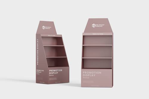 促销展示架产品陈列架PS样机模板 - PNG派