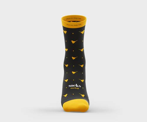 长筒棉袜展示效果PS样机模板 - PNG派