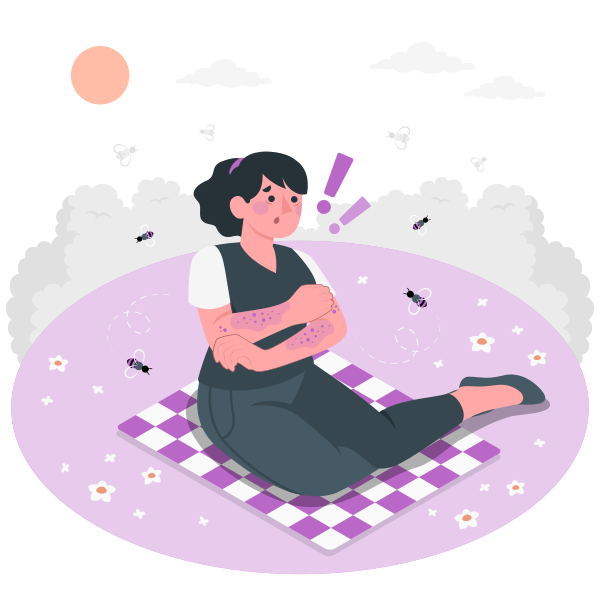 黄蜂过敏矢量svg插画 - PNG派