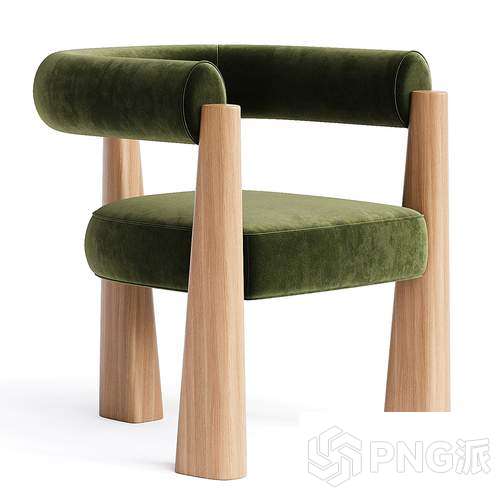 欧式单椅3D模型 - PNG派