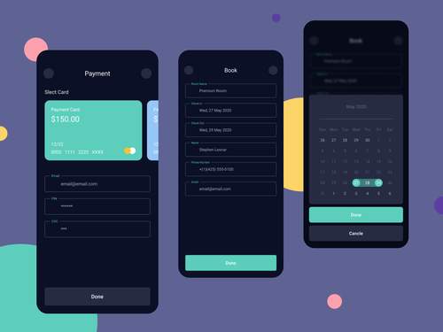 预订我的房间 Ui Kit Dark - PNG派