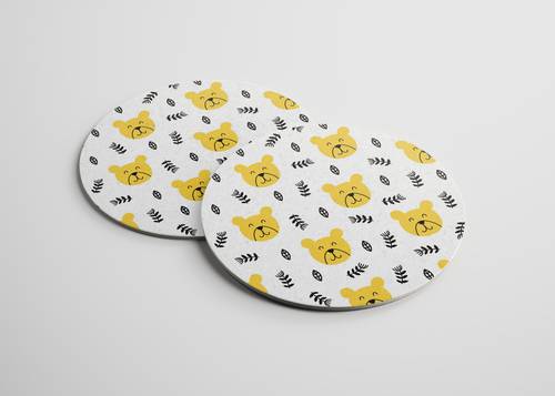 不同样式杯垫PS样机模板 - PNG派