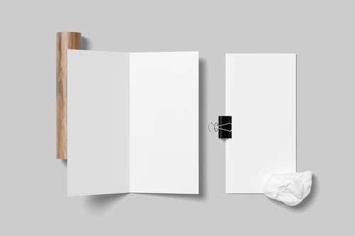 双折页PS样机模板 - PNG派