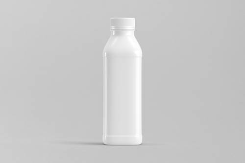 饮料果汁方形圆角塑料瓶PS样机模板 - PNG派