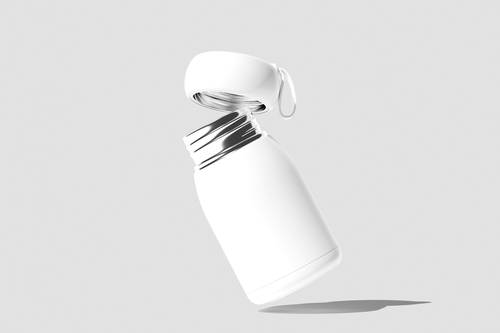 圆柱形保温杯PS样机模板 - PNG派