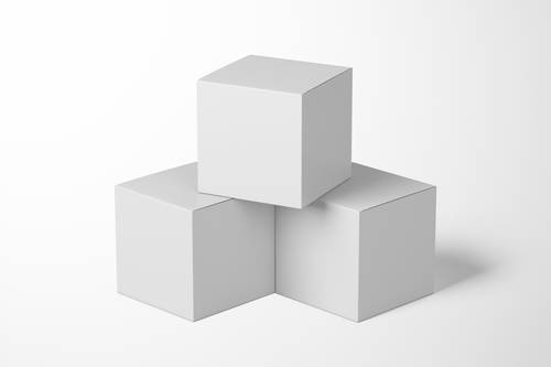 正方形包装盒PS样机模板 - PNG派