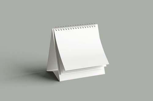 台历站立式翻页桌历PS样机模板 - PNG派