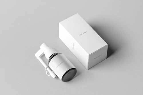 按压喷头药品包装瓶和包装盒PS样机模板 - PNG派