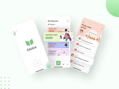 Edulive 学习应用探索UI素材 - PNG派