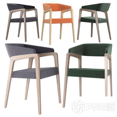 欧式单椅3D模型 - PNG派