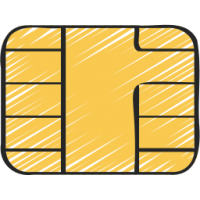 银行卡SIM卡金属芯片 - PNG派