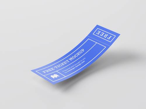 优惠券门票机票可撕卡卷PS样机模板 - PNG派