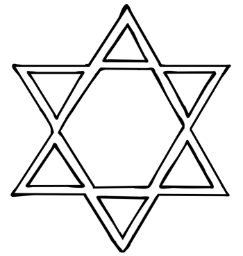 红大卫像，犹太之星 - PNG派