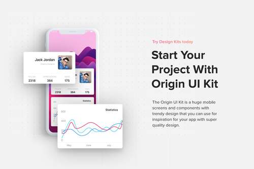 Origin移动用户界面套件UI素材 - PNG派