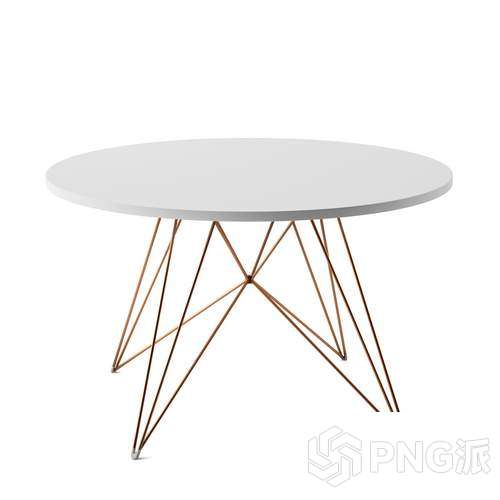 轻奢风圆形餐桌3D模型 - PNG派