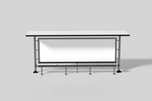 公交站牌广告PS样机模板 - PNG派