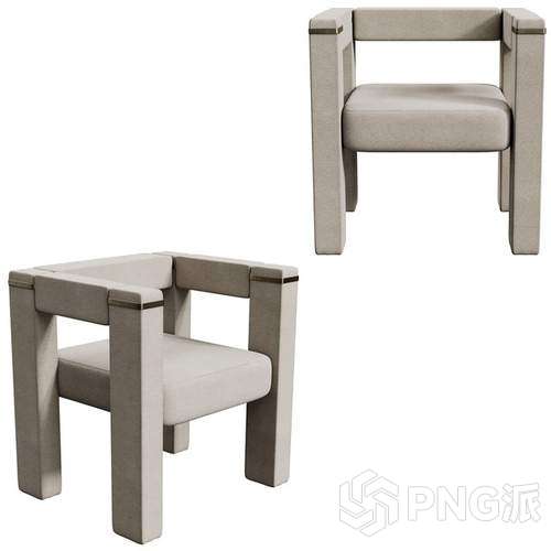 轻奢单椅3D模型 - PNG派