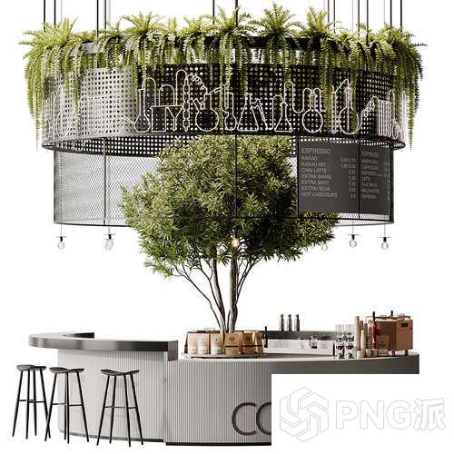 时尚绿植盆景3D模型 - PNG派