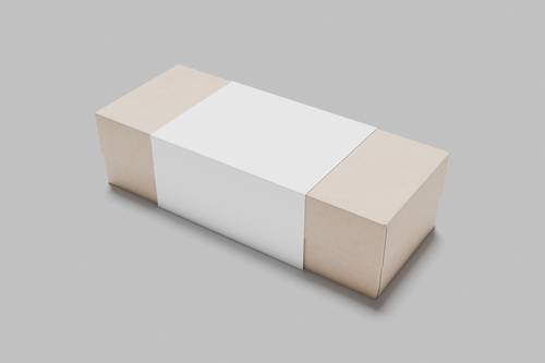 长方形带盒套礼品包装盒PS样机模板 - PNG派