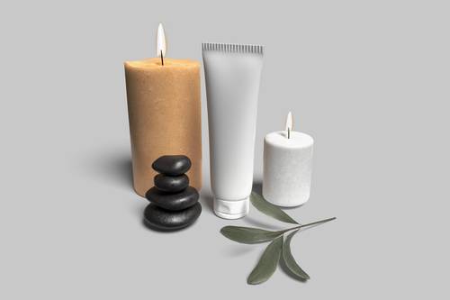 洗护美妆类产品的软管包装PS样机模板 - PNG派