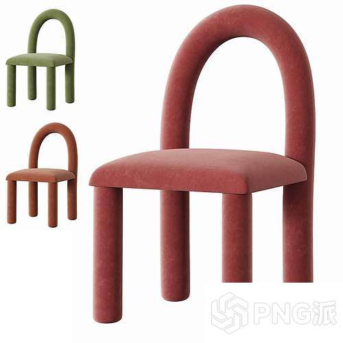 欧式单椅3D模型 - PNG派