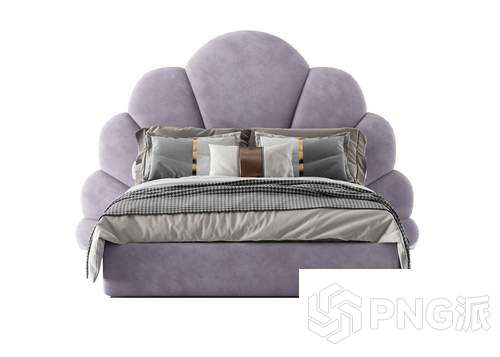 北欧床3D模型 - PNG派