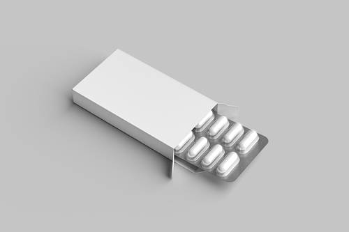 胶囊药片包装盒PS样机模板 - PNG派