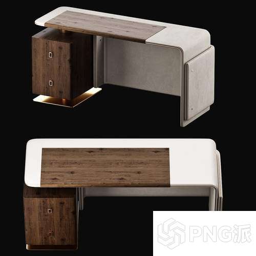 办公桌书桌电脑椅3D模型 - PNG派