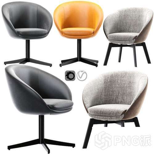 简约单椅3D模型 - PNG派