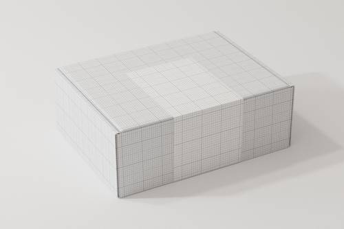 快递单产品包装盒子PS样机模板 - PNG派