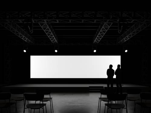 电影院放映厅发布会LED大屏幕PS样机模板 - PNG派