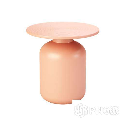 瓶形底座圆边几3D模型 - PNG派