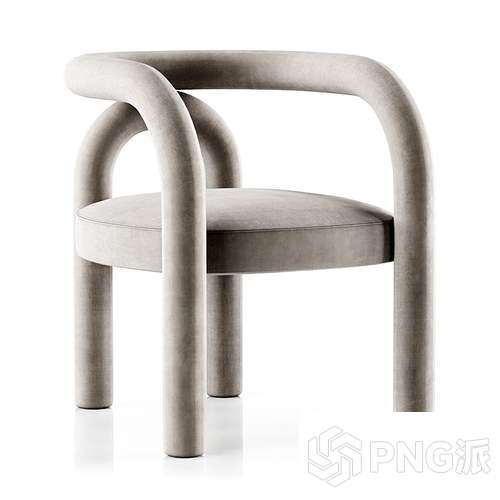 欧式单椅3D模型 - PNG派