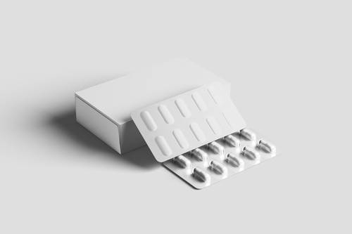 胶囊药片包装PS样机模板 - PNG派