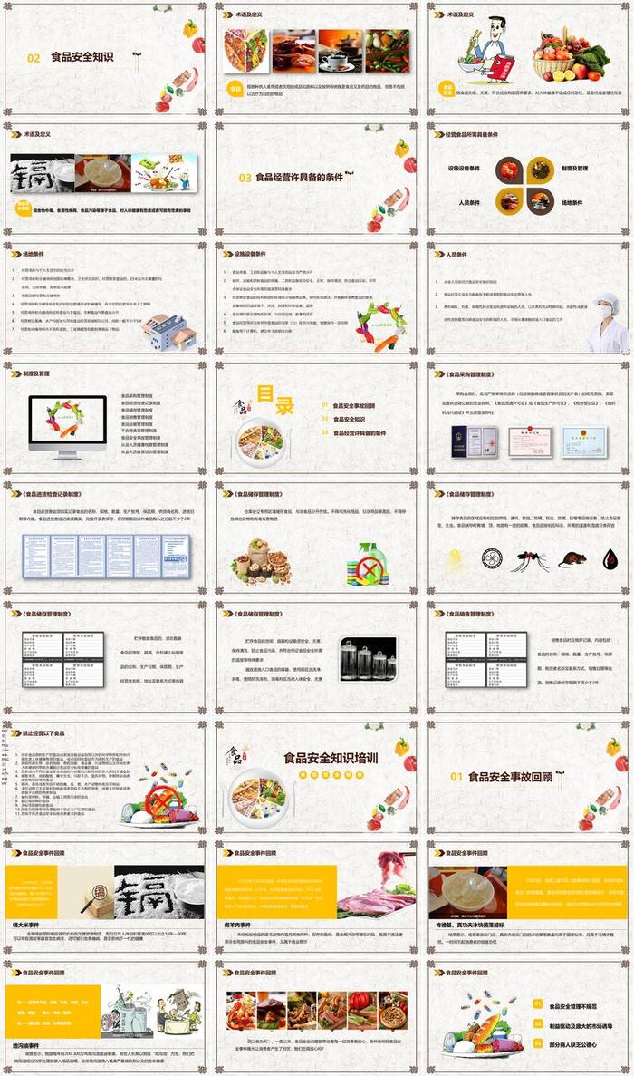 食品安全教育课件PPT模板 - PNG派