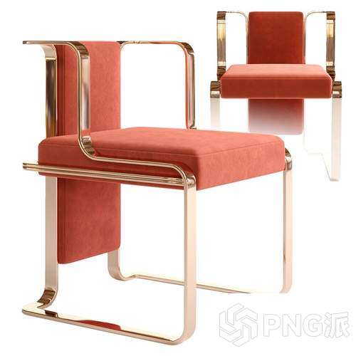 极简单椅3D模型 - PNG派