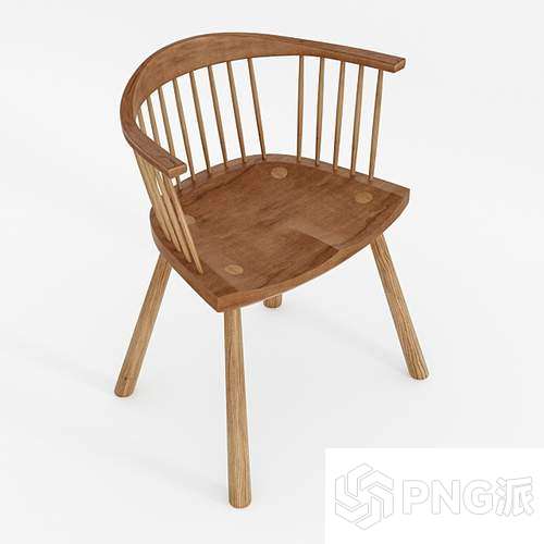 简约单椅3D模型 - PNG派