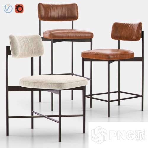 欧式单椅3D模型 - PNG派