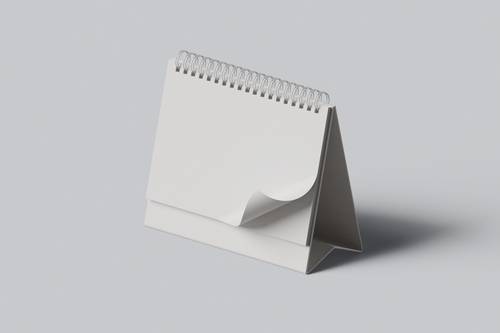 台历站立式翻页桌历PS样机模板 - PNG派