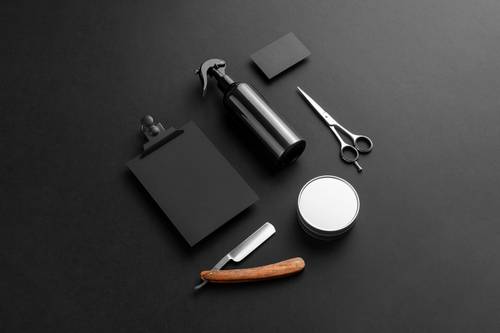 理发店品牌VI样机贴图PS模板 - PNG派