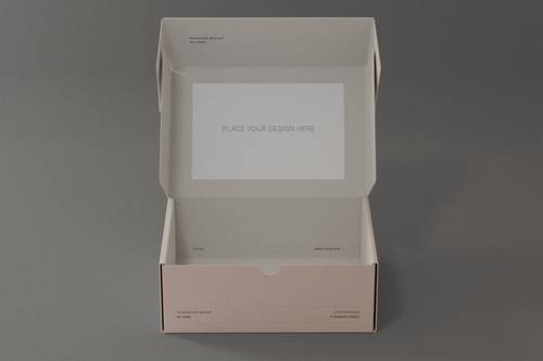 快递单产品包装盒子PS样机模板 - PNG派