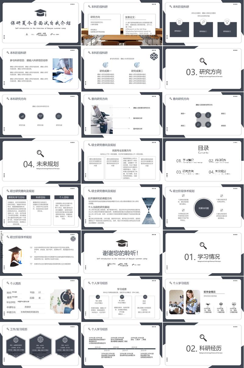 职业规划PPT模板 - PNG派