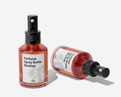 香水喷雾瓶PS样机模板 - PNG派