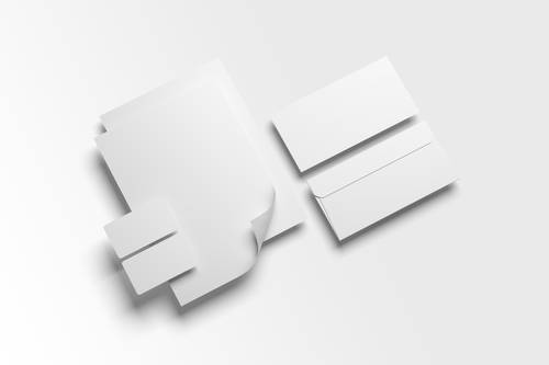 信封名片信纸PS样机模板 - PNG派