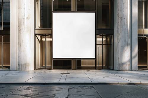 户外大型广告牌PS样机模板 - PNG派